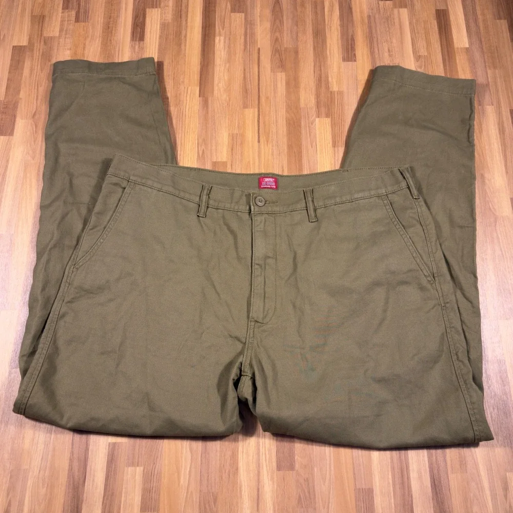 Levis XX Chino Standard Taper Pants Olive Green Mens 38x32 85226-0072